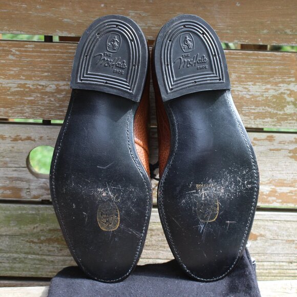 NOS Vintage the McHale Shoe Pebbled Brown Leather Derby, 7 EEE, Made in Canada - Picture 13 of 14